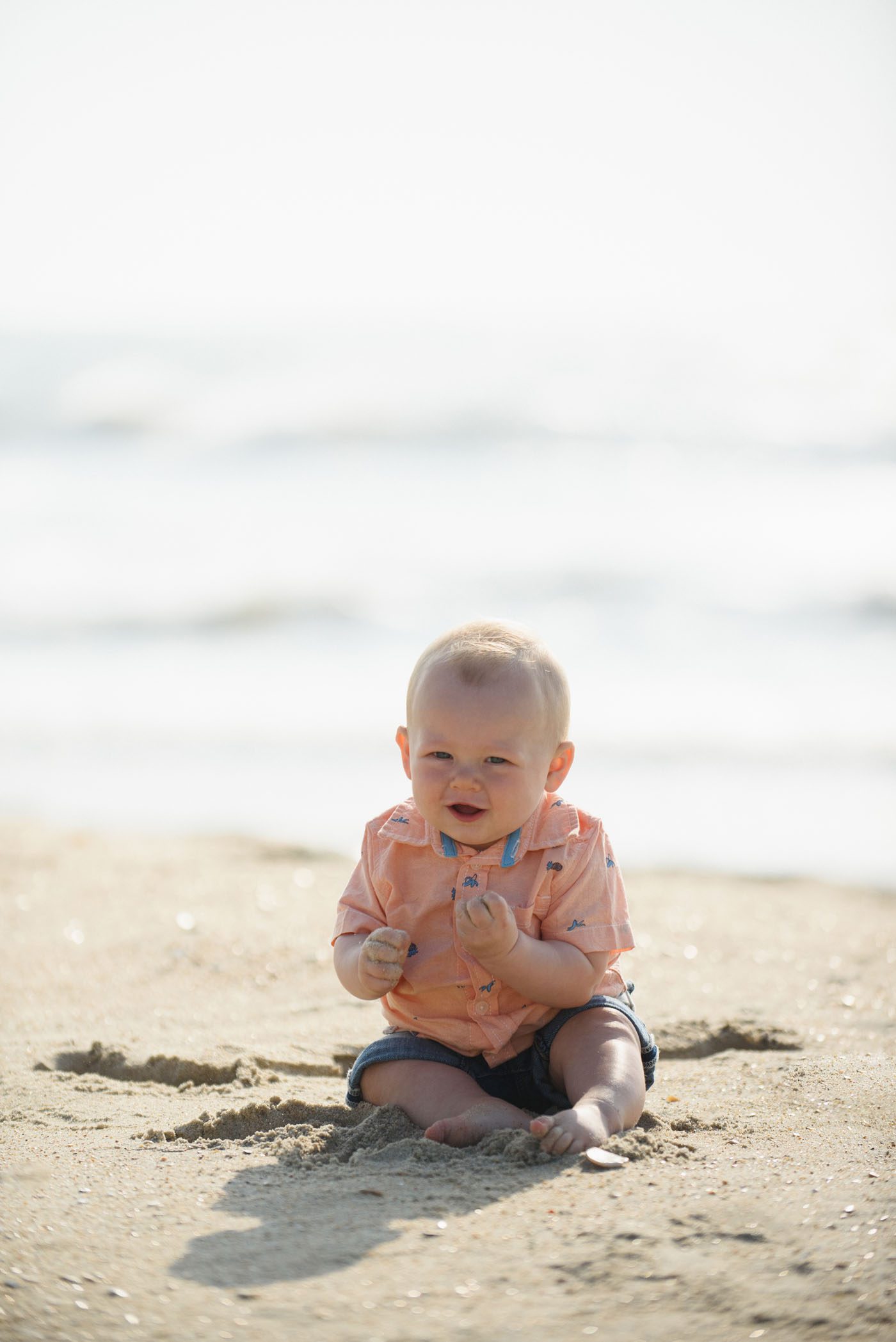 Outer Banks family portrait session with kids on the beach