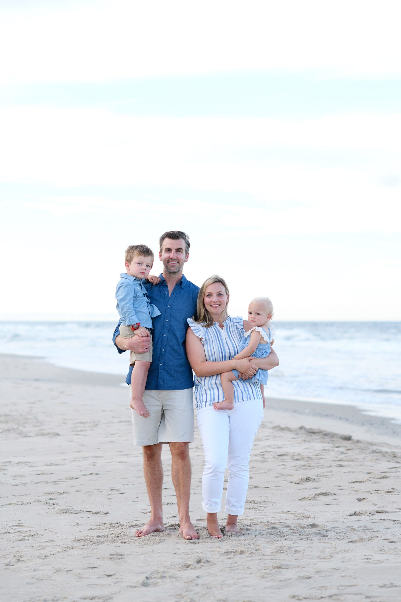 Family portrait session on the beach in the Outer Banks