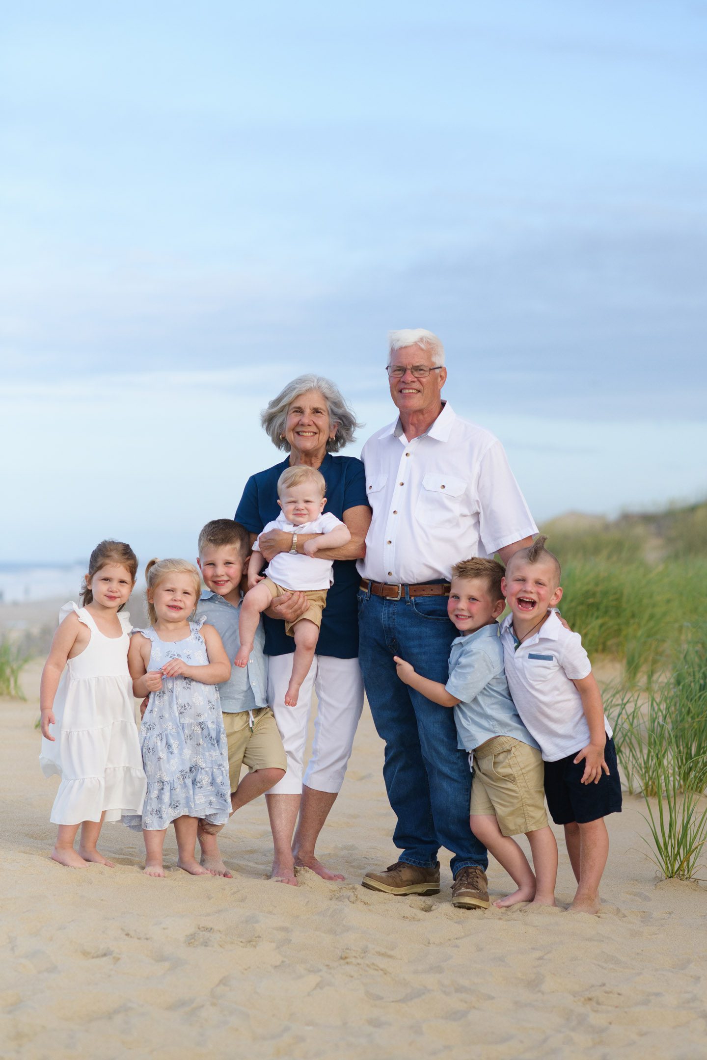 Grandparents with their grandchildren in Nags Head