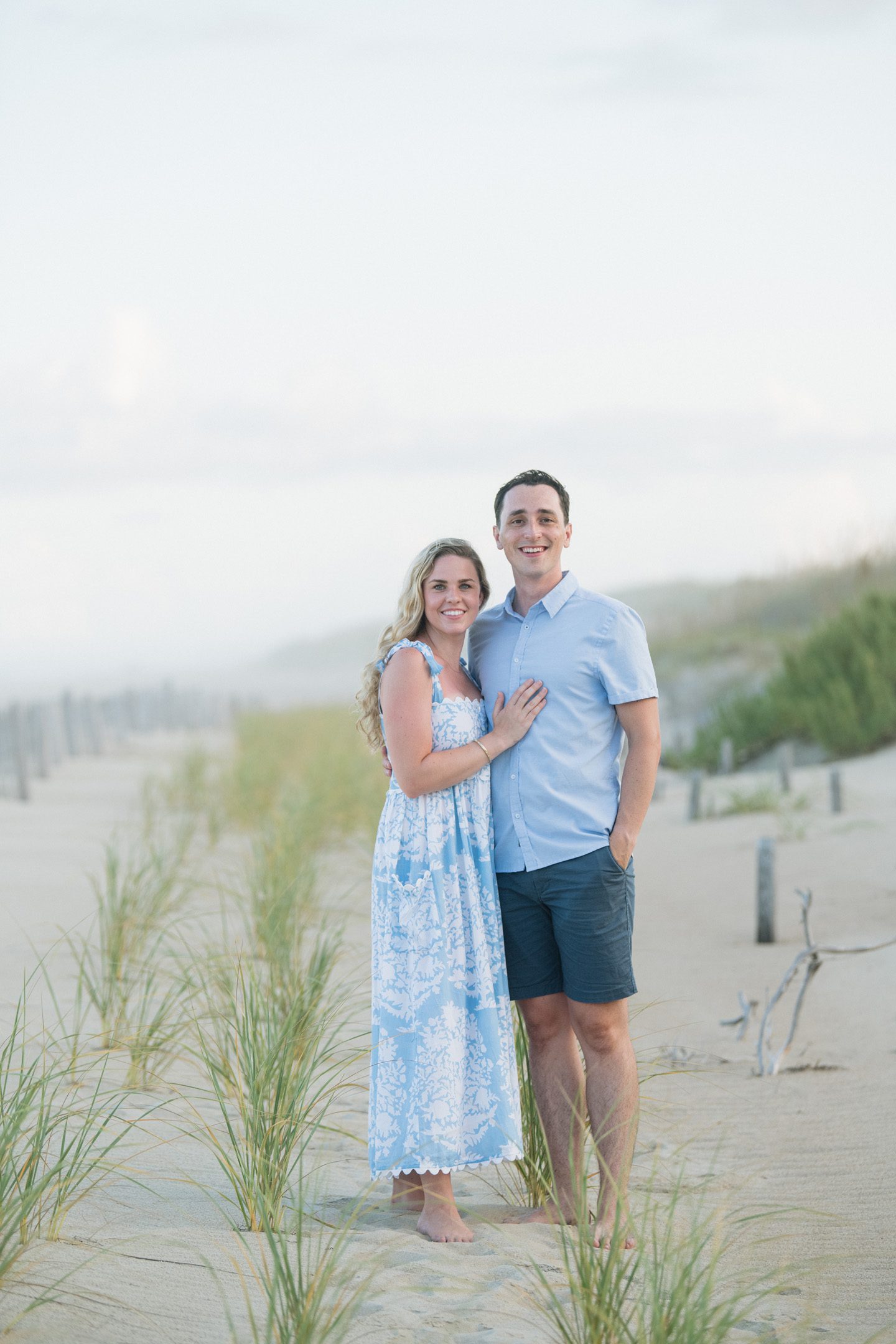 A family portrait session on the beach in Nags Head
